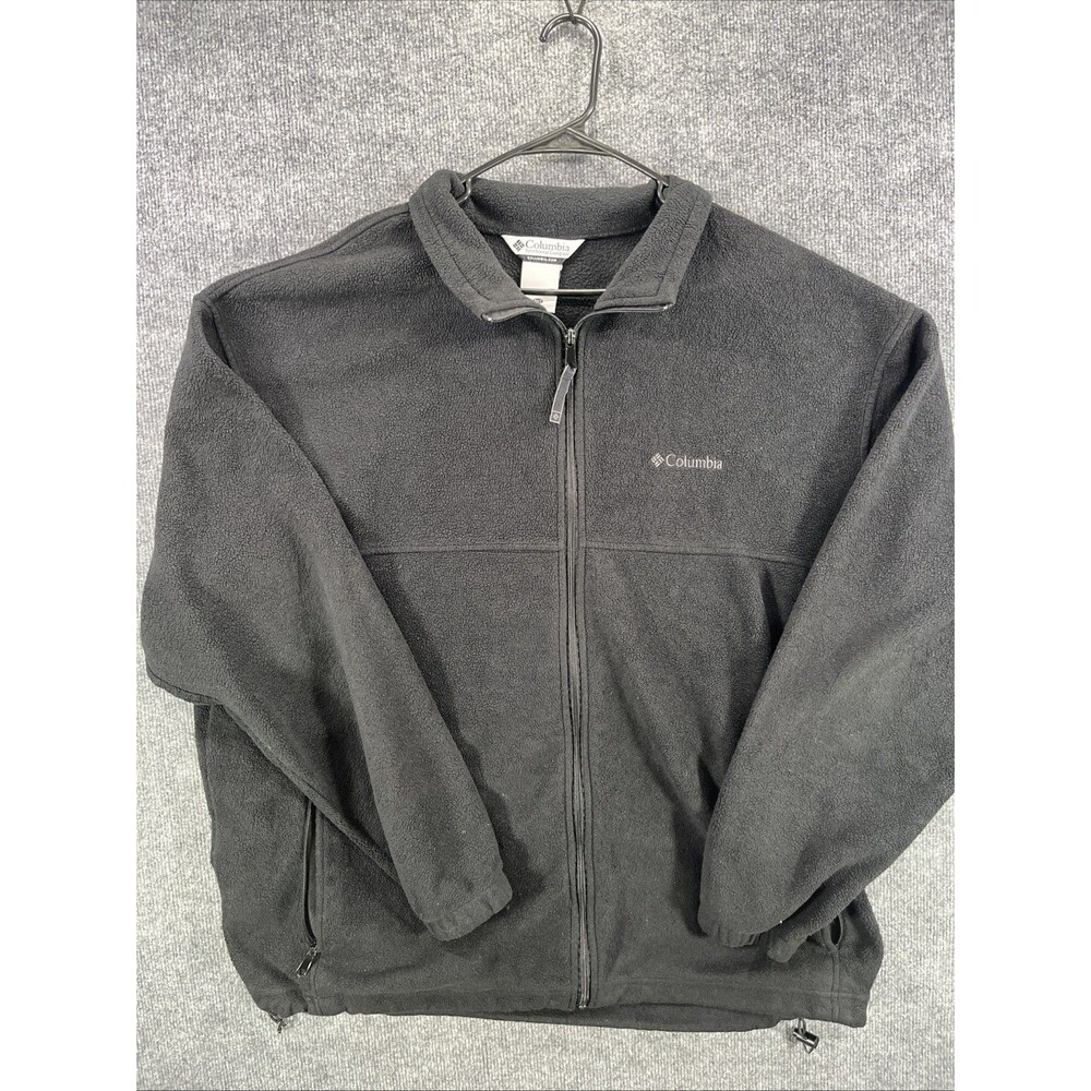 Columbia Jacket Mens 3XT Tall Black Fleece Full Zip Sweater